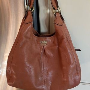 Genuine Coach Hand Bag Baguette Beige Pre-owned Condition